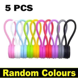 Magnetic Cable Ties Headphone Wire Organiser Holder Clip Winder Earphone Cord - Afbeelding 1 van 12