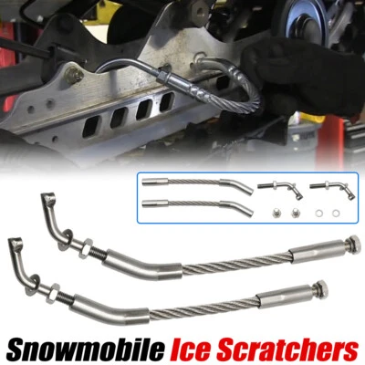 Snow Ice Scratchers Snowmobile Scratcher Reverse Compatible For Polaris Ski Doo - Image 1 of 4