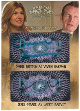 American Horror Story. Connie Britton And Denis O'Hare Dual Autograph Card #AMR4