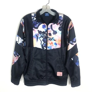 ADIDAS Originals Equipment Youth Navy Floral Zip Track Jacket Size Large Women S - Picture 1 of 10