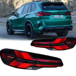 Pair For BMW X5 G05 2018-2023 LED Tail Lights Black Housing Turn Signal Lights - Picture 1 of 20