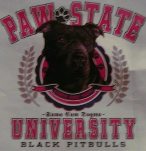 CAMISA PITBULLS NEGRA PAW STATE UNIVERSITY DOG RAEDS - Imagen 1 de 5