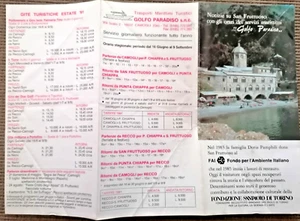 1991 FAI : SAN FRUTTUOSO DI CAMOGLI DEPLIANT STORICO TURISTICO con PLANIMETRIA - Picture 1 of 3