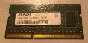 ELPIDA 1GB EBJ11UE6BASA-AE-E 2Rx16 DDR3 1066MHz ThinkPad X200 X201 Memory RAM - Picture 1 of 1