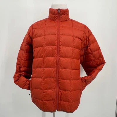 REI Co-op Men’s Medium Orange Down Jacket 100% Nylon Shell Warm Outerwear - Image 1 of 4