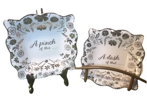 Anthropology Graces Teaware Decorative Plates Set Of Two “pinch & Dash” 4” - Picture 1 of 6