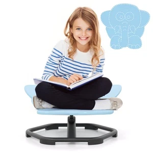 Kids Sensory Swivel Chair w/Non-Slip Metal Base for Autistic Kids Indoor Outdoor - Picture 1 of 10