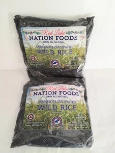 Red Lake 100% All Natural Minnesota Cultivated Wild Rice 24 oz ( 2 Packs ) NEW - Picture 1 of 8