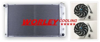 NJ-3Row 28" WIDE Radiator For 1967-1981 Pontiac Bonneville 5.0L 5.7L +FAN new - Image 1 of 4