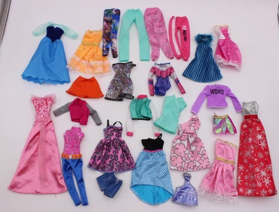 Lot of 25 Doll Outfit Pieces Dress Jackets etc - Assorted Brands - Barbie & More - Image 1 of 4