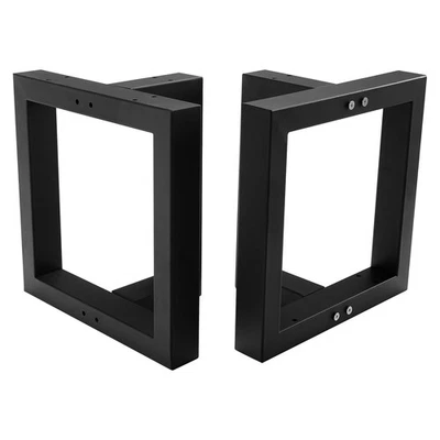 Set of Two 16'' Coffee Table Legs T Shaped Iron Dinner Metal Desk Legs Furniture - Image 1 of 4