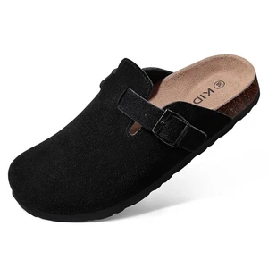 Zoccoli donna in vera pelle scamosciata sandali plantare sughero pelle mules scarpe patate con... - Foto 1 di 6