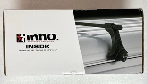 (SET OF 4) INNO INSDK SQUARE BASE STAYS - For Vehicles With Rain Gutters - Picture 1 of 12