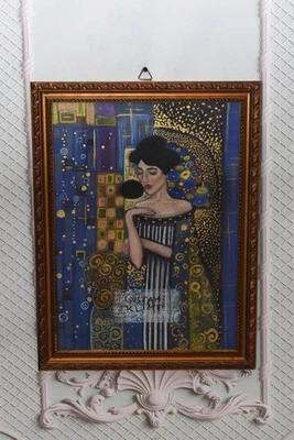 Gustav Klimt - Retrato de una mujer - Niña - Pintura al óleo detrás del vidrio Foto 1 de 4