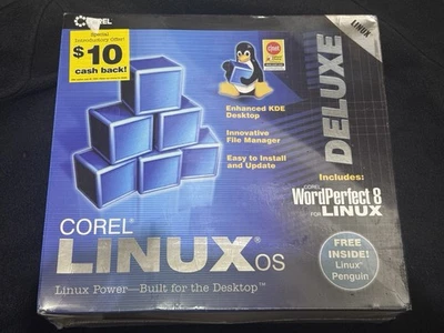 COREL LINUX OS DELUXE PC ADMINISTRADOR DE ARCHIVOS CAJA GRANDE 1999 Foto 1 de 4