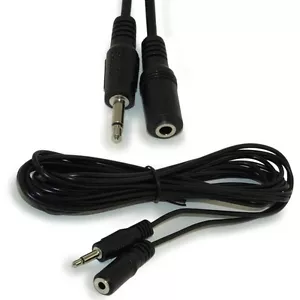 12ft long 1/8" MONO Male-Female Extension,3.5mm,Audio Cable/Cord/Wire 2conductor - Picture 1 of 1