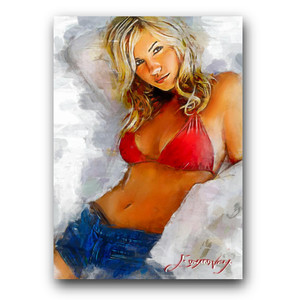 Elisha Cuthbert #6 Art Card Limited 33/50 Edward Vela Signed (Movies Actress)