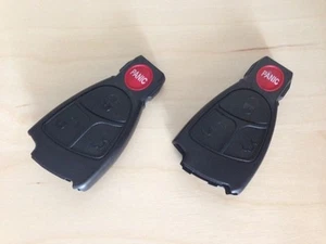 2x ESTUCHE LLAVERO REMOTO MERCEDES BENZ CON BOTÓN DE PÁNICO Y LOGOTIPO - Imagen 1 de 9