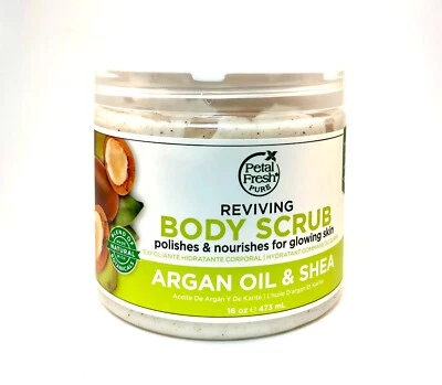 Petal Fresh Pure Argan Oil  Shea Body Scrub 16 oz 473 ml Cruelty-Free, - Image 1 of 4