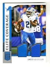 2018 Panini Donruss Elite ELITE COVERAGE DUAL RELIC #EC-9 AMEER ABDULLAH Lions