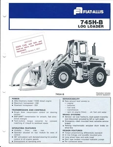 Equipment Brochure - Fiat-Allis - 745H-B - Log Loader Logging - c1976 (E4021) - Picture 1 of 1