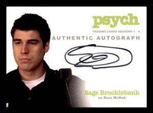 2013 Psych: Seasons 1-4 Sage Brocklebank Authentic Autograph Card A6