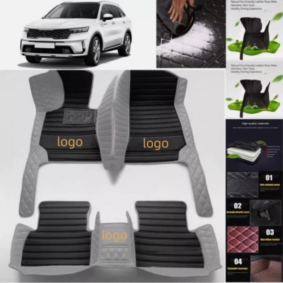 Car Floor Mats For KIA Borrego Niro Sportage Luxury Waterproof Pads Liner Auto - Image 1 of 4