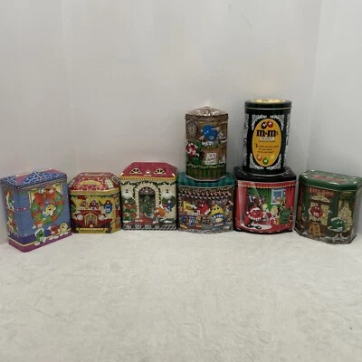 🔥LOT OF 8 - VINTAGE - Y2K M&M HOLIDAY TINS VGC LATE 90’s EARLY 2000’s🔥 - Image 1 of 4