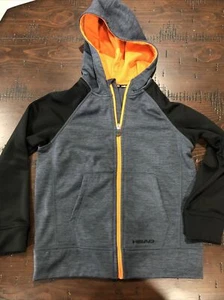Head Youth XS Full Zip Hooded Jacket Blue Orange - Picture 1 of 3