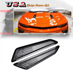 CUBIERTAS DE VENTILACIÓN CON CAPUCHA ESTILO SS NEGRO CAPÓ PARA 16-2023 CHEVY CAMARO 1LT LT RS - Imagen 1 de 12