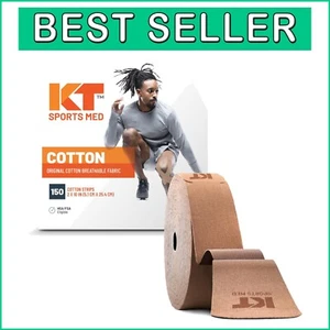 Premium Cotton Kinesiology Tape - 10-Inch Precut Strips for Fast Injury Recovery - Picture 1 of 8