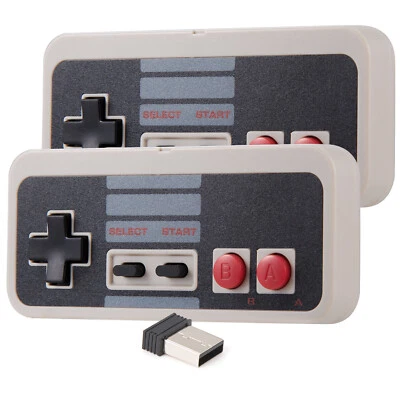2.4G Wireless USB NES Controller Gamepad Rechargeable Remote for Windows PC MAC - Image 1 of 4