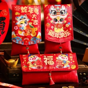 Adjustbale Fabric Red Envelope Red Packet Envelope Chinese New Year - Picture 1 of 12
