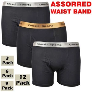 Mens Boxer Classic Sports Rib Shorts Underwear Underpants Trunks 3-12 Pack S-2XL - Picture 1 of 30