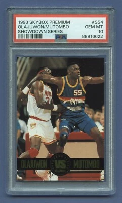 1993 HAKEEM OLAJUWON / DIKEMBE MUTOMBO PSA 10 GEM-MT SKYBOX PREMIUM (#SS4) RZC - Image 1 of 3