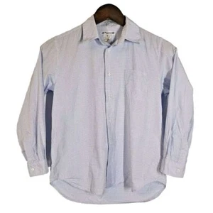 Bonpoint Long Sleeve Collared Button-Up Shirt Plaid Blue 100% Cotton Boys 10 - Picture 1 of 11