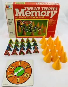1984 Twelve Teepees Memory Game Milton Bradley Complete in Great Cond FREE SHIP - Picture 1 of 6