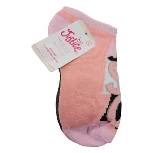 6 Pairs Justice Girls No Show Socks-10.5-4-Pink-Gray - Picture 1 of 7