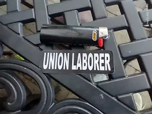 Small Hand made Decal sticker UNION LABORER - Picture 1 of 2