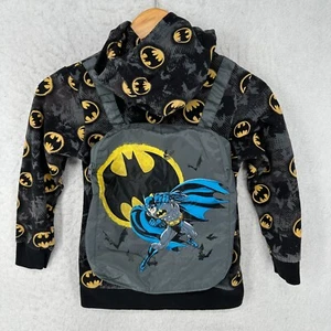 Batman Hoodie Backpack Combo Boys Medium Full Zip Sweatshirt All Over Print DC - Picture 1 of 18