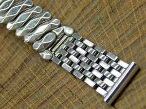 Vintage Topps 16mm 5/8" Stainless Steel Expansion NOS Unused Watch Band - Picture 1 of 3