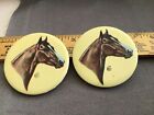 1960’s Pair Of Horse Show Ribbon Medallions.  Signed Laura Meyer.  Great Graphic
