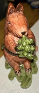 VILLEROY UND BOCH PORZELLAN EICHHÖRNCHEN Weihnachtsbaum SCHARNIER SCHMUCKKÄSTCHEN - Bild 1 von 2