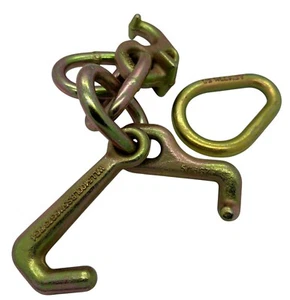 RTJ Cluster Hook W/ Extra Loop Wrecker Hauler Tow Towing Truck Chain - Picture 1 of 3