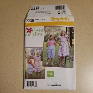 Daisy Kingdom Simplicity Sun Dress Purse Romper Pattern 2239 Uncut - Picture 1 of 4