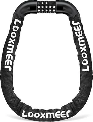 Looxmeer Bike Lock Heavy Duty, 90cm 5-Digit Combination Bicycle Chain Lock High - Image 1 of 4