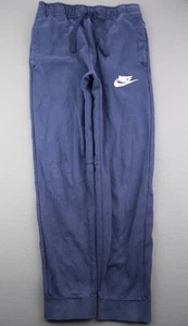 Vintage Boy's Nike Sweatpants Jogger Blue Snap Pocket Size Lg (Msr 24x24) - Picture 1 of 10