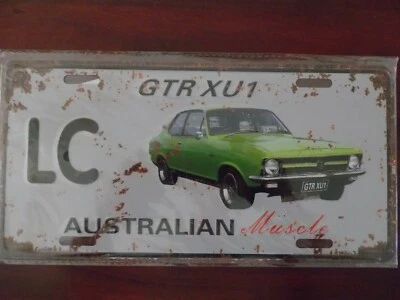 Holden LC Torana GTR XU1 metal rustic number plate car sign 30 x 15cms - image 1 of 3