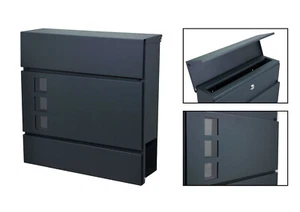 Buca Delle Lettere Con Finestra RAL7016 Postale Vano-Giornali Antracite Nuovo - Foto 1 di 8