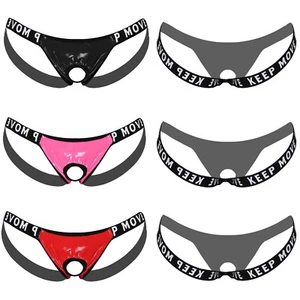 Ropa interior de cuero de PVC para hombre Pantalones cortos huecos - Imagen 1 de 43